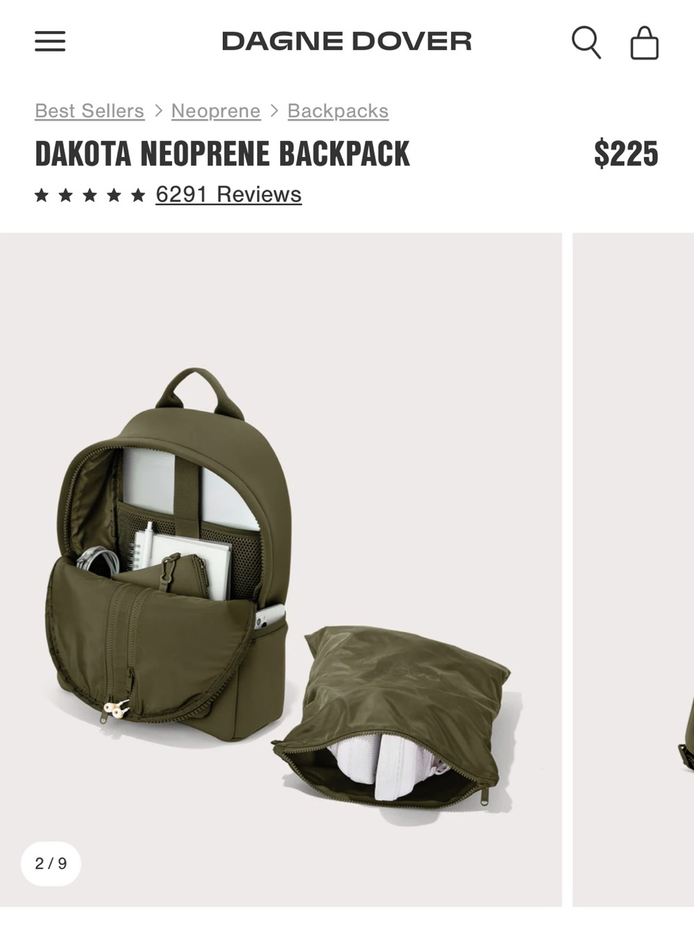 Dagne Dover Dark Moss Backpack
